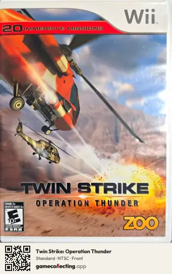 Twin Strike: Operation Thunder Nintendo Wii, NTSC box front