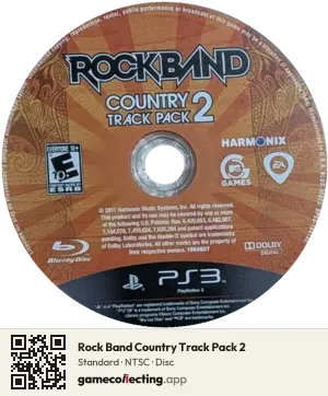 Rock Band Country Track Pack 2 PlayStation 3, NTSC disc