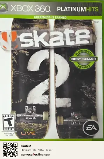 Skate 2 Xbox 360, NTSC box front