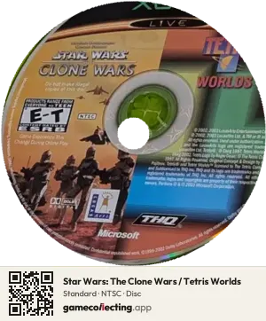 Star Wars: The Clone Wars / Tetris Worlds Xbox, NTSC disc