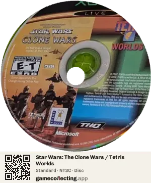 Star Wars: The Clone Wars / Tetris Worlds Xbox, NTSC disc