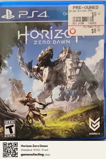 Horizon Zero Dawn PlayStation 4, NTSC box front