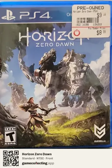 Horizon Zero Dawn PlayStation 4, NTSC box front