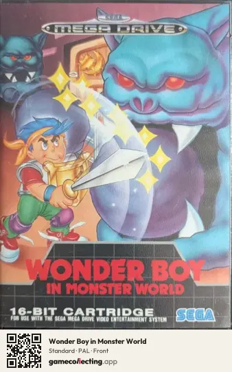 Wonder Boy in Monster World Sega Mega Drive / Genesis, PAL box front