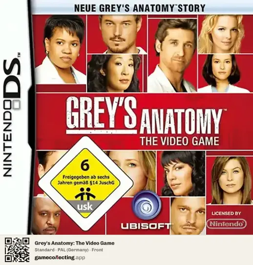 Grey's Anatomy: The Video Game Nintendo DS, Germany box front