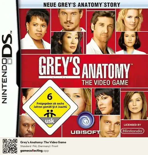 Grey's Anatomy: The Video Game Nintendo DS, Germany box front