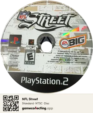 NFL Street PlayStation 2, NTSC disc