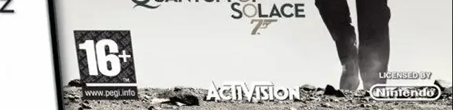 007: Quantum of Solace, the PEGI square on its front