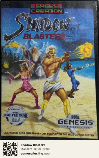 Shadow Blasters Sega Mega Drive / Genesis, NTSC box front