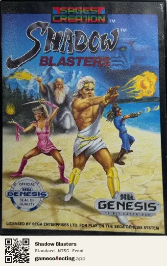 Shadow Blasters Sega Mega Drive / Genesis, NTSC box front