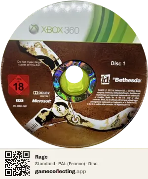 Rage Xbox 360, PAL disc