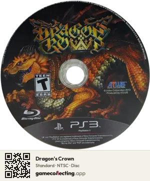 Dragon's Crown PlayStation 3, NTSC disc