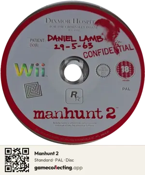 Manhunt 2 Nintendo Wii, PAL disc