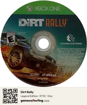 Dirt Rally Xbox One, NTSC disc