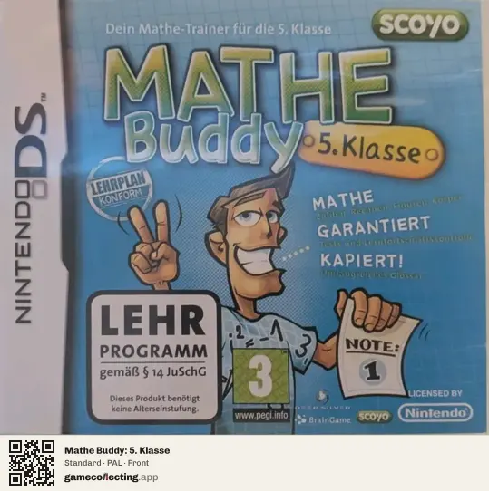 Mathe Buddy: 5. Klasse Nintendo DS, PAL box front