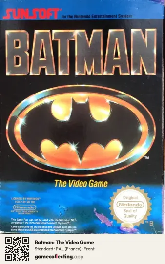 Batman: The Video Game Nintendo Entertainment System, France box front