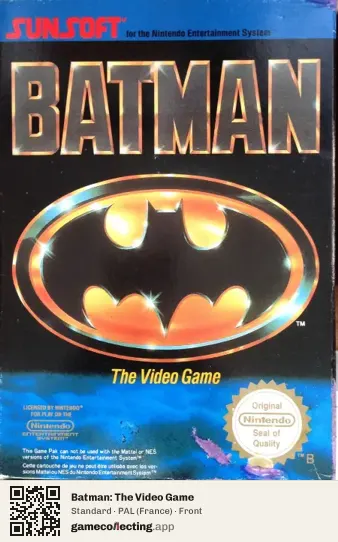 Batman: The Video Game Nintendo Entertainment System, France box front