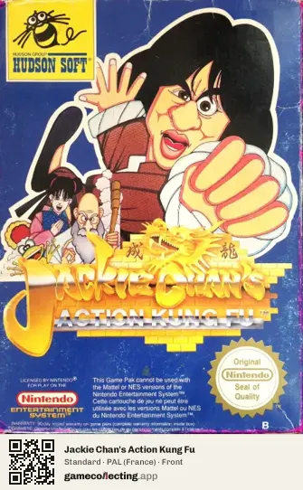 Jackie Chan's Action Kung Fu Nintendo Entertainment System, France box front