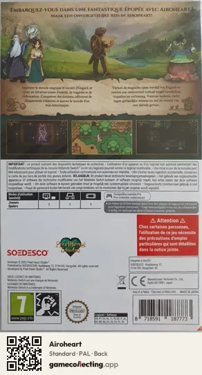 Airoheart Nintendo Switch, PAL box back