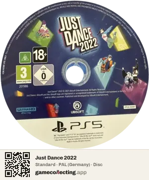 Just Dance 2022 PlayStation 5, PAL disc
