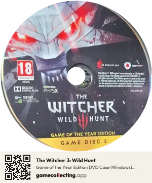 The Witcher 3: Wild Hunt Computer, PAL disc