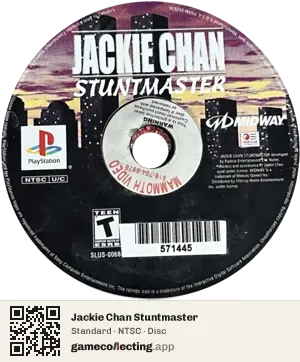 Jackie Chan Stuntmaster PlayStation, NTSC disc