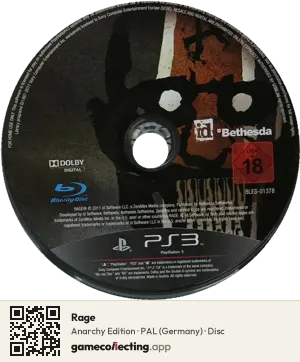 Rage PlayStation 3, PAL disc