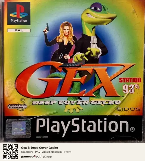Gex 3: Deep Cover Gecko PlayStation, United Kingdom box front