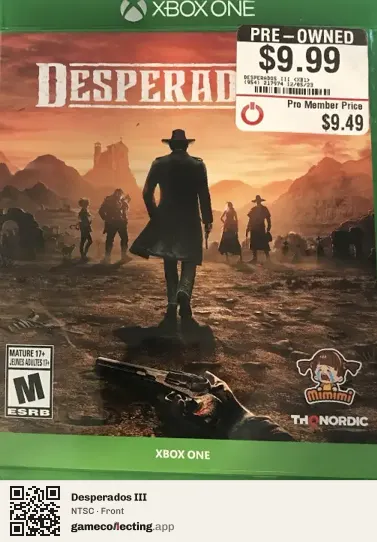 Desperados III Xbox One, NTSC box front