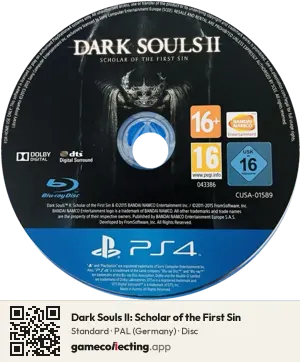 Dark Souls II: Scholar of the First Sin PlayStation 4, PAL disc