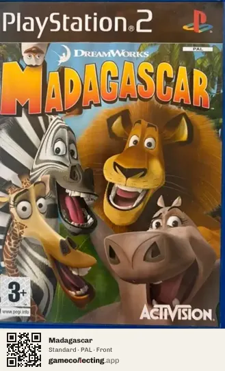Madagascar PlayStation 2, PAL box front