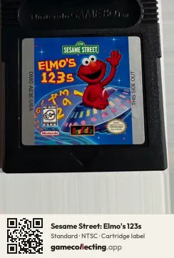 Sesame Street: Elmo's 123s Game Boy Color, NTSC cartridge label