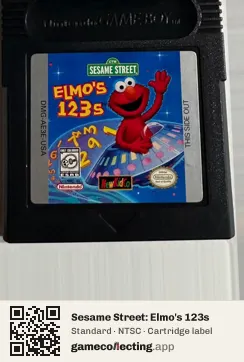 Sesame Street: Elmo's 123s Game Boy Color, NTSC cartridge label