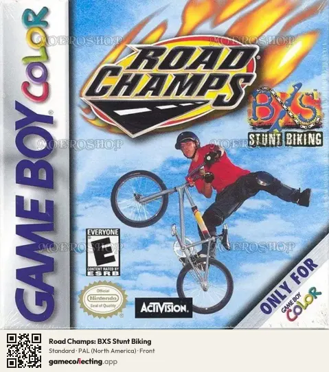 Road Champs: BXS Stunt Biking Game Boy Color, North America box front