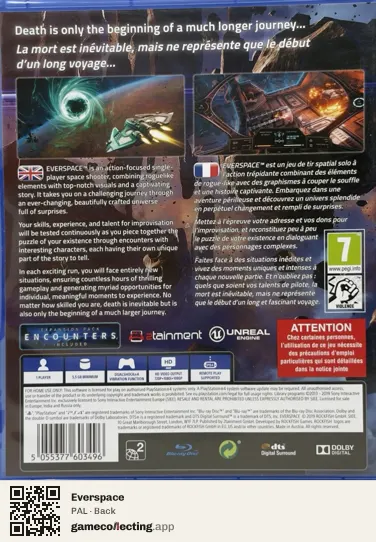 Everspace PlayStation 4, PAL box back