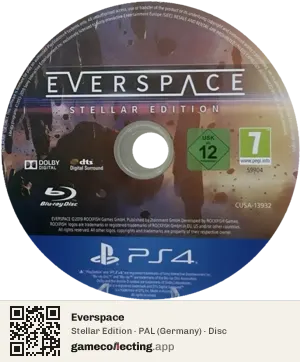 Everspace PlayStation 4, PAL disc