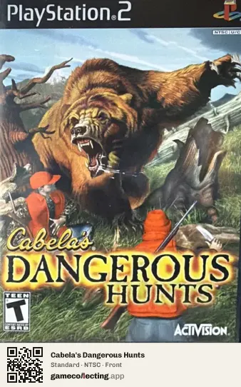 Cabela's Dangerous Hunts PlayStation 2, NTSC box front