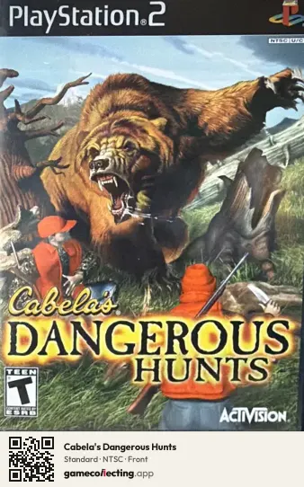Cabela's Dangerous Hunts PlayStation 2, NTSC box front
