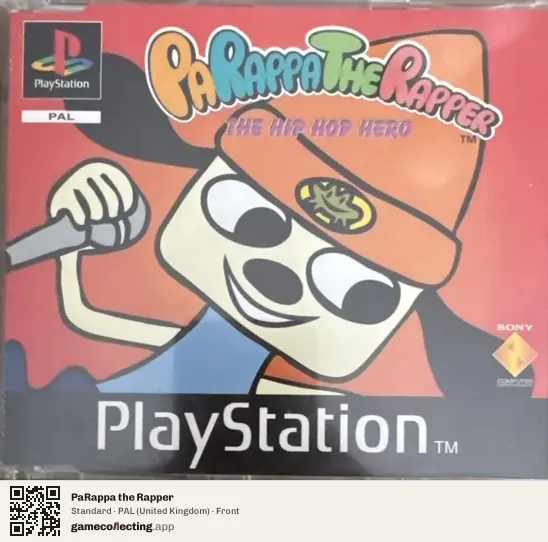 PaRappa the Rapper PlayStation, United Kingdom box front