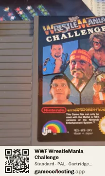 WWF WrestleMania Challenge Nintendo Entertainment System, PAL cartridge label