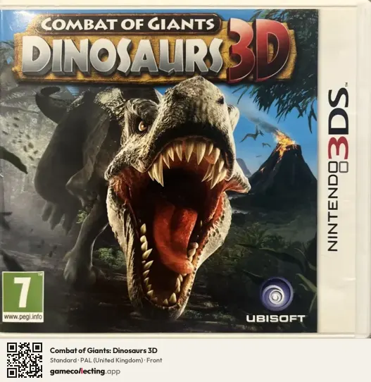 Combat of Giants: Dinosaurs 3D Nintendo 3DS, United Kingdom box front