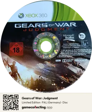 Gears of War: Judgment Xbox 360, PAL disc