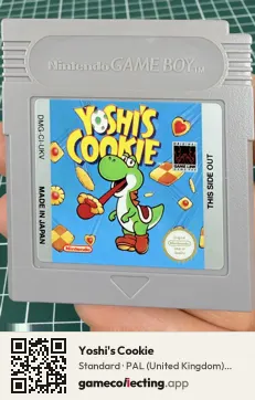 Yoshi's Cookie Game Boy, PAL cartridge label