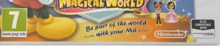 Disney Magical World, the PEGI square on its front