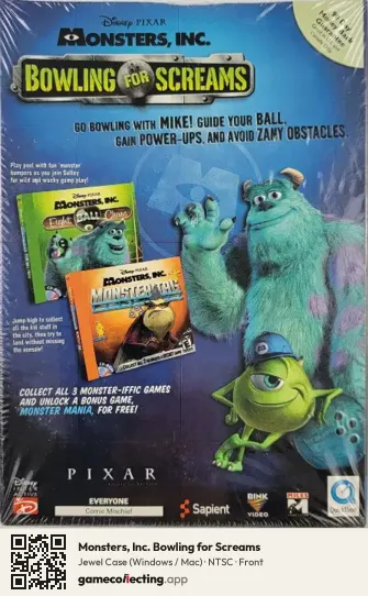 Monsters, Inc. Bowling for Screams Computer, NTSC box front