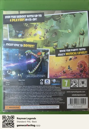 Rayman Legends Xbox One, PAL box back