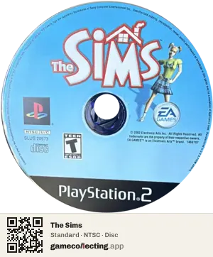 The Sims PlayStation 2, NTSC disc