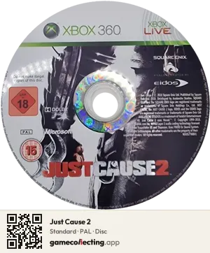 Just Cause 2 Xbox 360, PAL disc