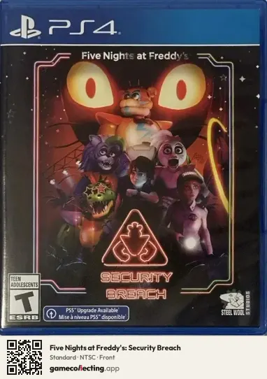 Five Nights at Freddy's: Security Breach PlayStation 4, NTSC box front