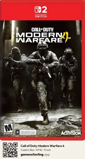 Call of Duty: Modern Warfare 4 Nintendo Switch 2, NTSC box front